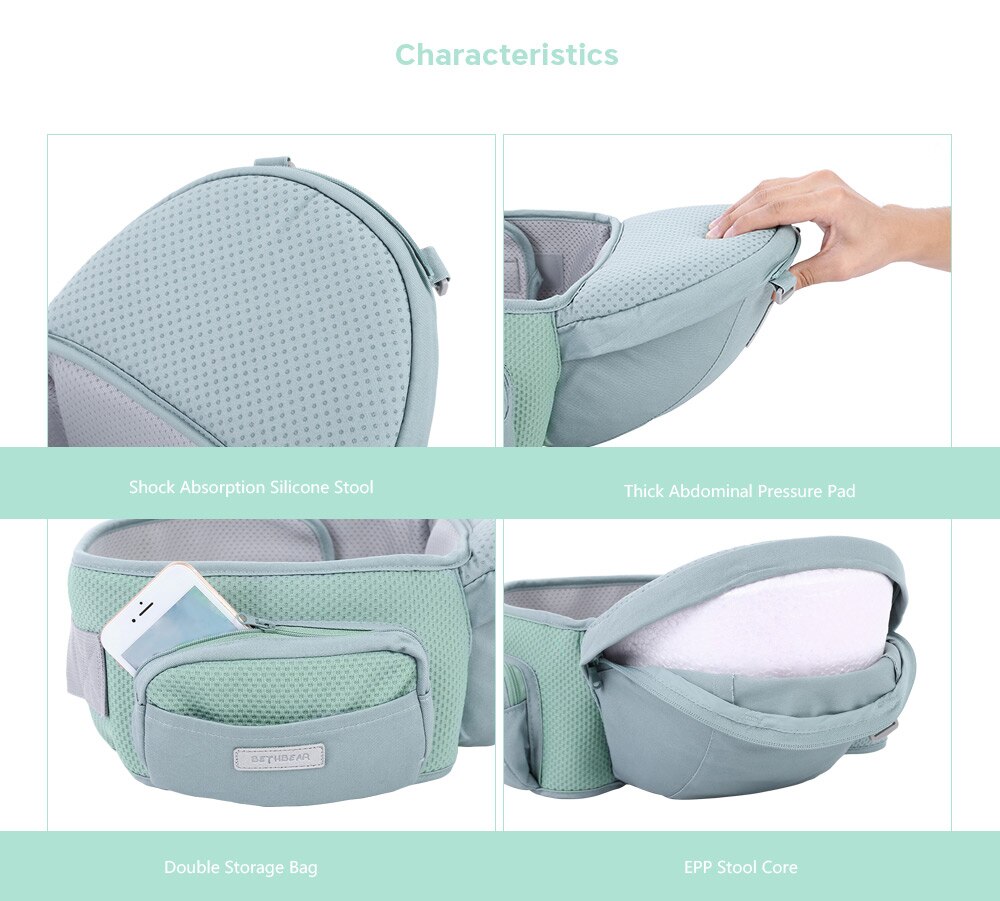 Bethbear-tabouret de porte-bébé 0 à 36 mois | ergonomique, sac à dos de porte-bébé, housse de hanche pour bébé