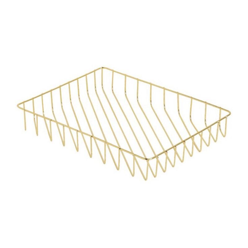 Metal Storage Iron Documents A4 Paper Storage Basket Desktop Stationery M17F: Pink