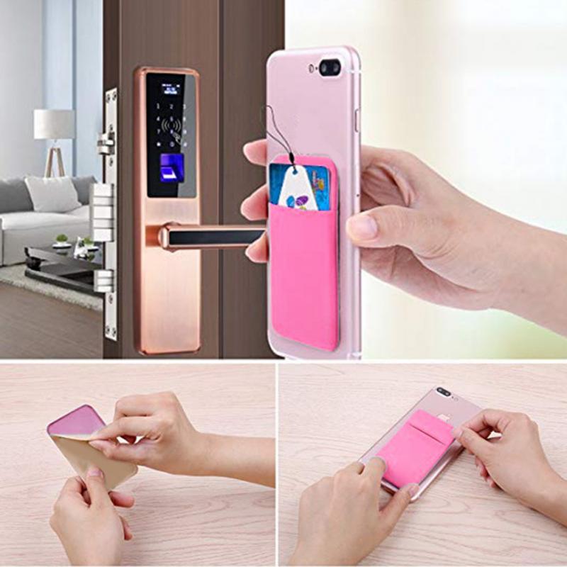 Universal Phone Case Kaarthouder Pocket Credit Pouch Wallet Slanke Verwijderbare Lijm Case Voor Iphone X 8 Voor Samsung xiaomi