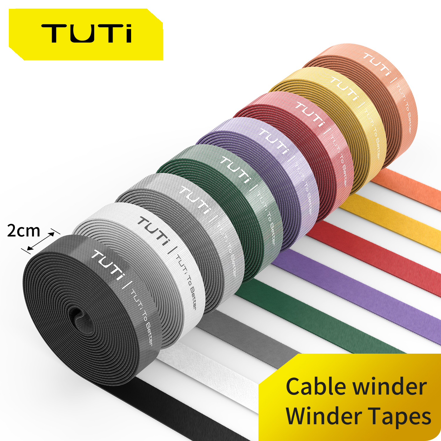 TUTi 1m 3m organisateur de câbles gestion des câbles enrouleur de fil bande écouteur souris cordon gestion protecteur pour Huawei iPhone iPad