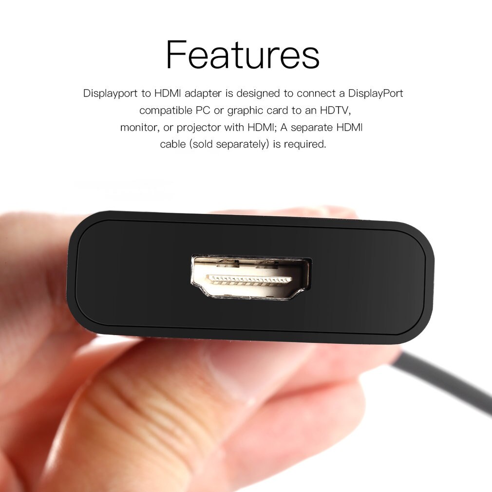 LESHP 4K Resolution Active DP to HDMI DisplayPort to HDMI Male to Female Adapter Support Eyefinity Technology