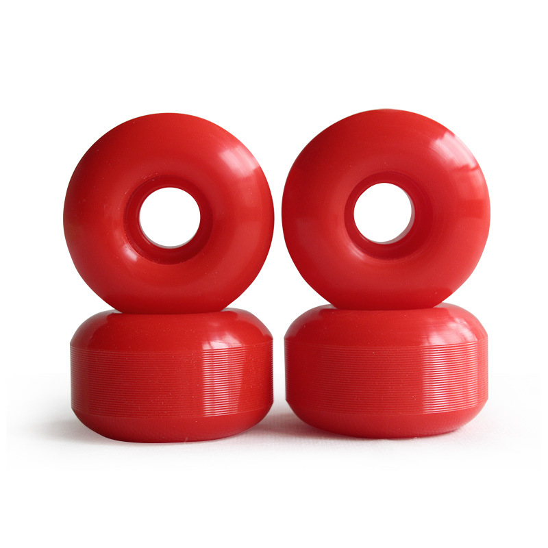 Ruote da skateboard, 4 pezzi 52x32mm 95A PU rullo, skateboard tavola lunga tavola da Surf asfalto ruote da pattinaggio su strada: Rosso