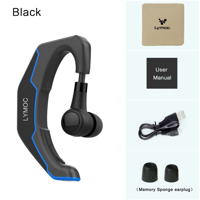 LYMOC Q3 Upgrade Bluetooth Headsets Auto Sport Draadloze Koptelefoon HD MIC Handsfree Telefoon hoofdtelefoon Rit Motorcycle Fiets voor iPhone: BlackbluememoryCup