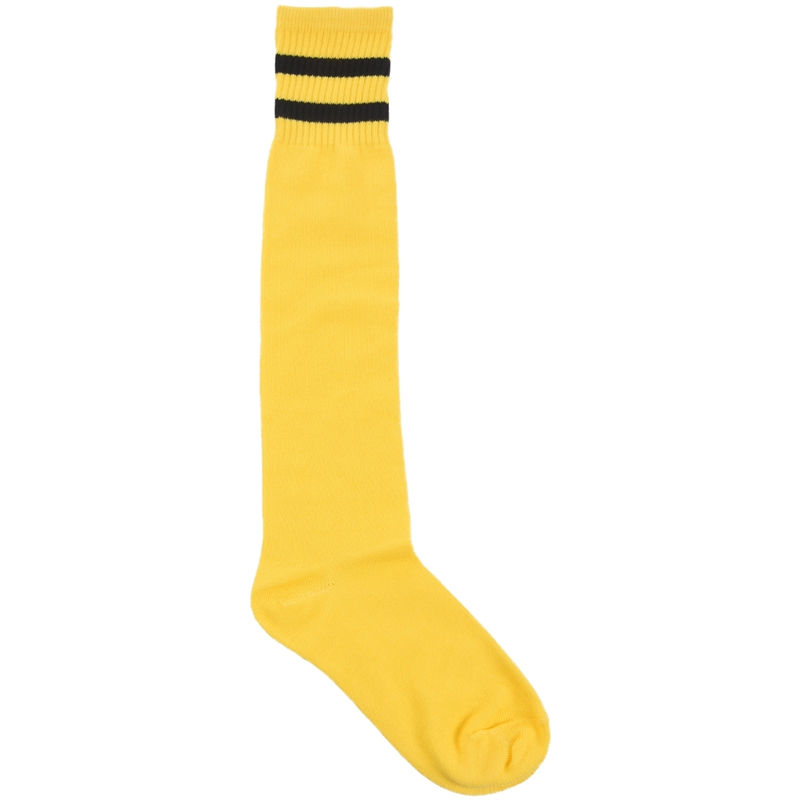 Children Sport Soccer Long Socks High Sock Baseball Hockey Socks (black): Yellow