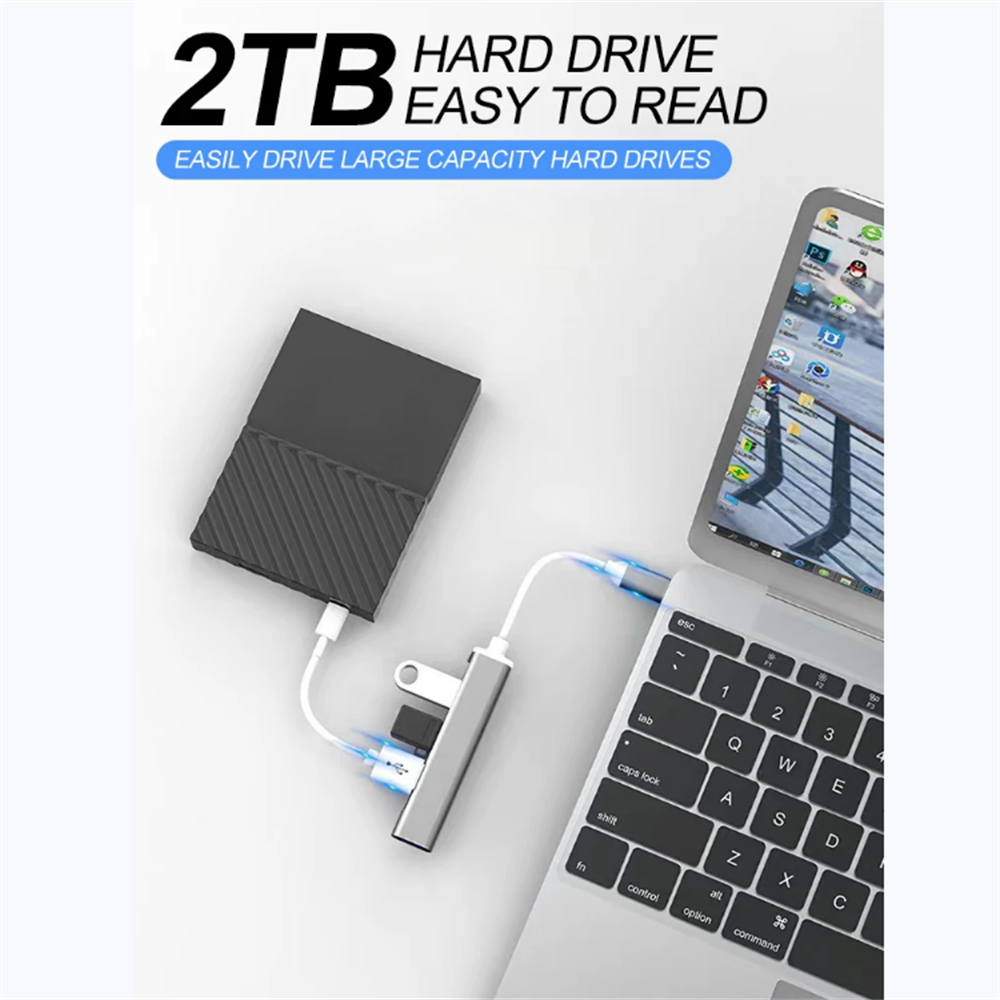 Adaptateur répartiteur multi-ports HUB USB 3.0 4 en 1, haute vitesse, USB 3.0/Type C à 4 USB OTG, pour Macbook Pro, accessoires pour ordinateur portable