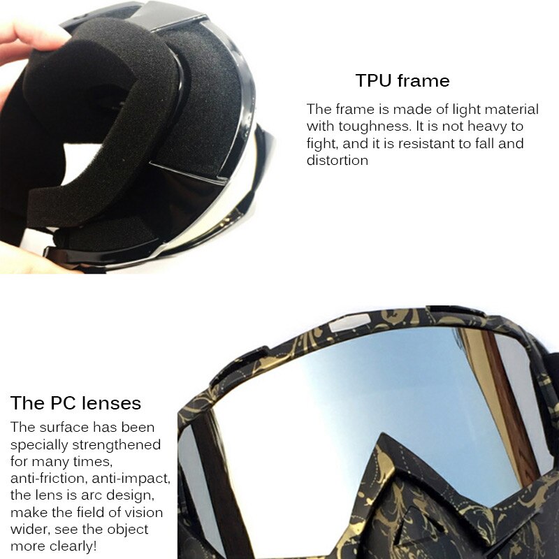 Skiën, winddicht, motorcross, zonnebril, outdoor fietsbril, skibril, schedelmasker, fietsbril, outdoor brillen, fiets