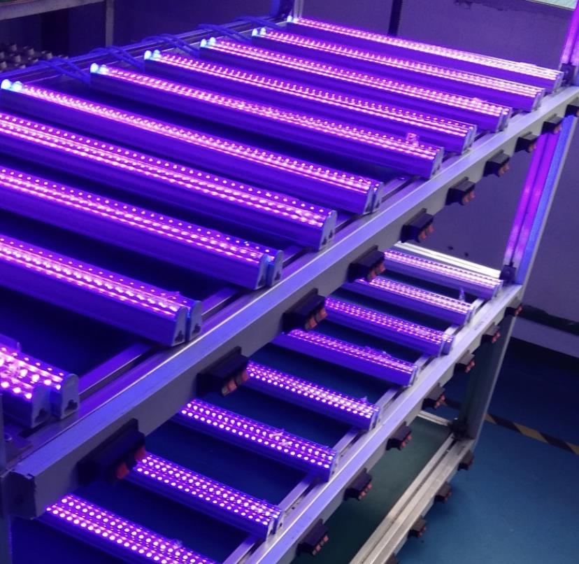 2 pieces  t5 led uv tube led sterilization black light ultraviolet purple stage light dj disco bar party christmas backlighting