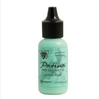 American Ranger VINTAJ PATINA Jewelry Handmade Old Pigment Metal Oxide Green Rust Effect Watercolor: Green Opal