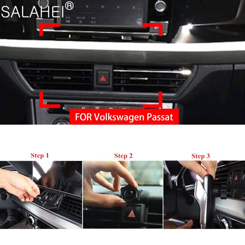 For VW Volkswagen Passat Luxuey Dashboard Car Special GPS Stand Auto Mobile Phone Holder Air Vent Mount Cradle Bracket