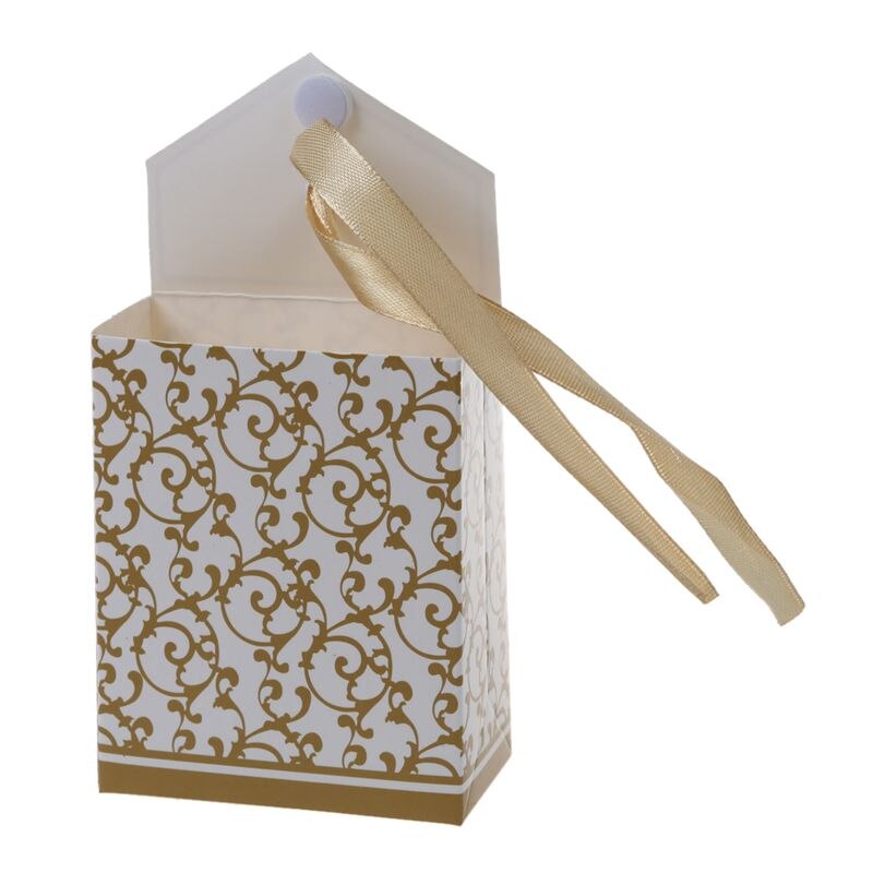 100pcs box candy wedding christening wedding box gold box decorative accessory is married