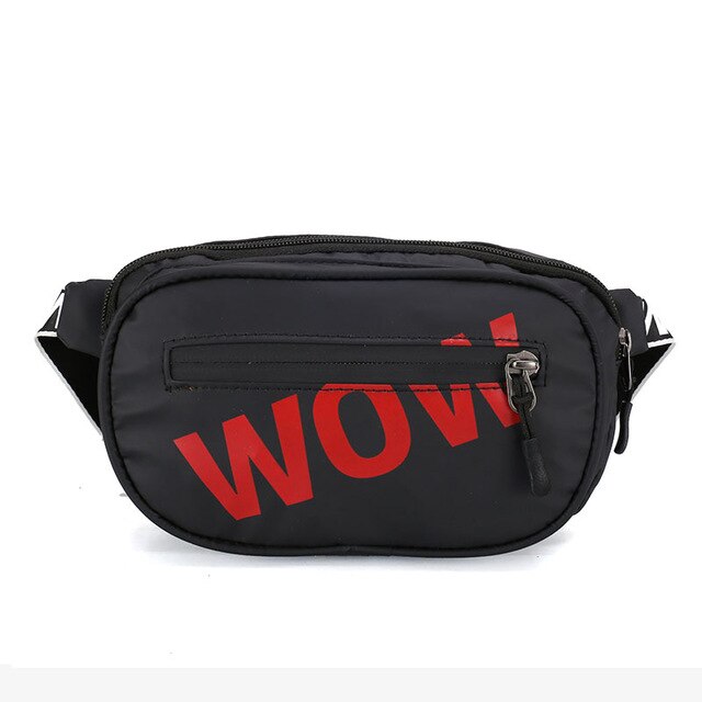 Waterproof Child Waist Bag Boy Chest Bag Trend Belt Bags High Capacity Kidney Funny Bags Unisex Banana Bags Teens Crossbody Pack: black