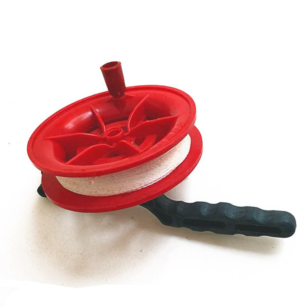 Kite Reel Winder 50M Twisted String Line Red Wheel Kite Reel Winder Outdoor Kite Accessories