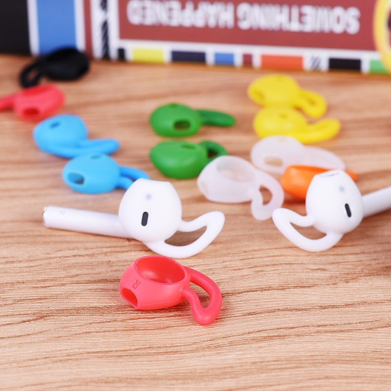 2 Stuks Cover Voor Apple Airpods Oordopjes Siliconen In-Ear Headset Oordopjes Cover Met Haak Oortelefoon Accessaries