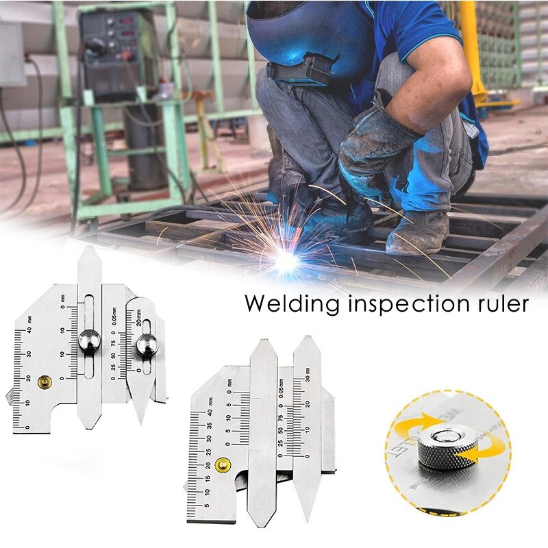 Stainless Steel Welding Gauge Weld Bead Height Welding Seam Gap Boilers Bridges Pipes Ruler
