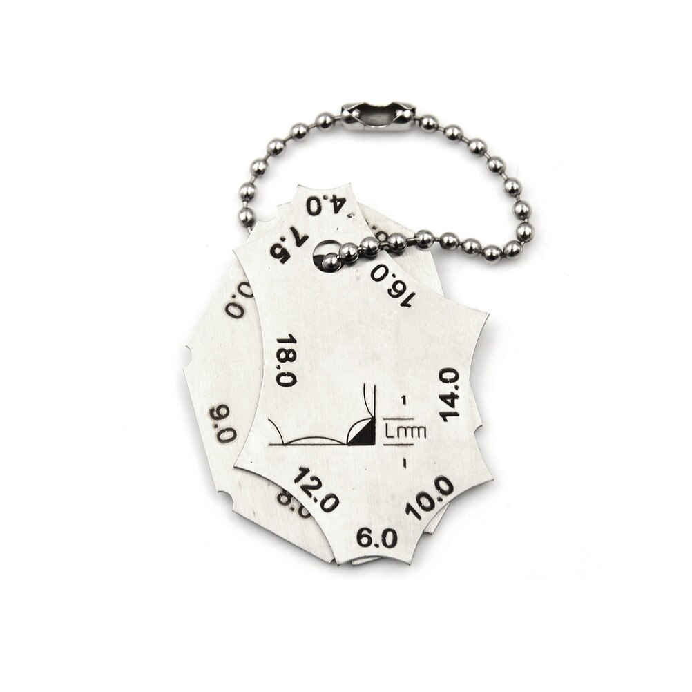 2 Pcs Set Weld Seam Test Ulnar Inspection Ruler Welding Tools Stainless Steel Welding Gauge Key Pocket Gage