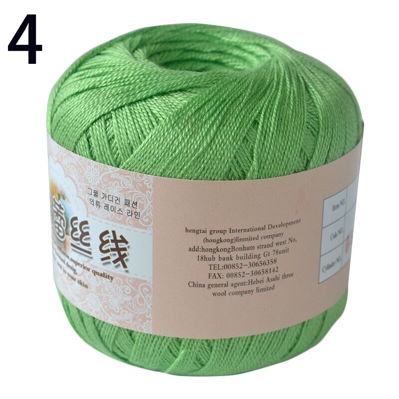 50g/ball DIY Lace Cotton Yarn Sewing Thread Crochet Thread Hand Knitting Cotton Cord Mercerized: 04