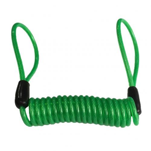 120cm Motorcycle Motorbike Safety Disc Brake Lock Spring Reminder Cable Coil Chic: Green