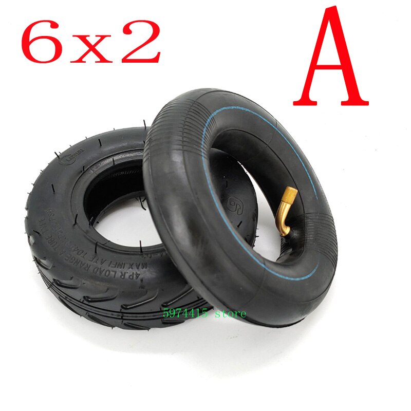 6x2 Pn6x2 pneu pneumatique chambre à air 6X2 pneu solide pour Scooter électrique fauteuil roulant camion utilisation 6 "pneu pneu F0 chariot pneumatique: 6x2inner and outer A
