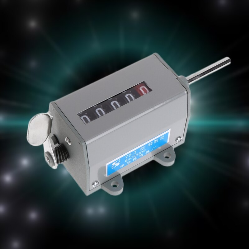 75-I Mechanical Resettable 5 Digits Display Rotary Revolution Counter 350 R/Min