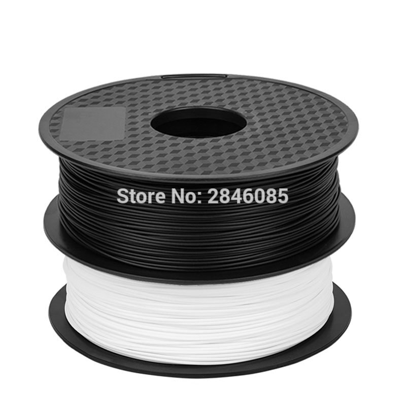 Ender Brand PLA Filament Samples 2Pcs 1KG/roll 1.75mm Black+White Two Color for CREALITY 3D Printer /Reprap/Makerbot: BlackX1 Add WhiteX1