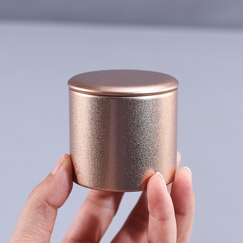 Small Metal Sealed Tea Box Caddy Round Tinplate Portable Travel Universal Tea Container Tea Coffee Spices Sugar Storage Jars