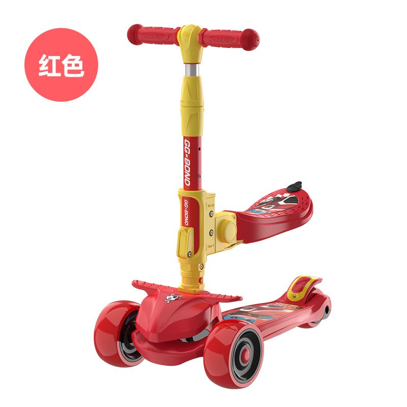 Baby Scooter Kan Zitten Op Een Voet Slide 1-3-6-12 Jaar Oude Baby Kind Pedaal opvouwbare Katrol: 6