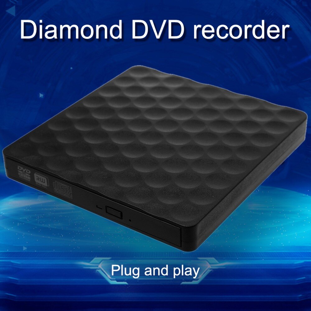 Ulra-slim USB 3.0 External CD DVD-RW Drive Rom Rewriter Burner Writer 5Gbps Date Transfer 14.8x14.2x1.8cm for Laptop Desktops