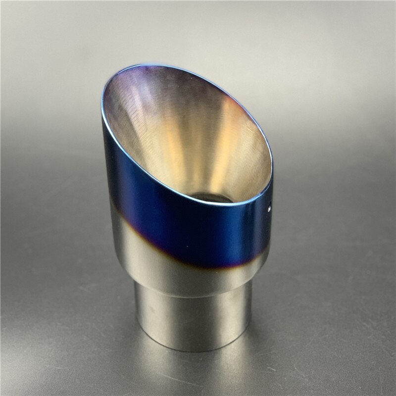 Automobile exhaust muffler stainless steel tube chrome modified rear tail For Mitsubishi ASX Car accessories: Blue