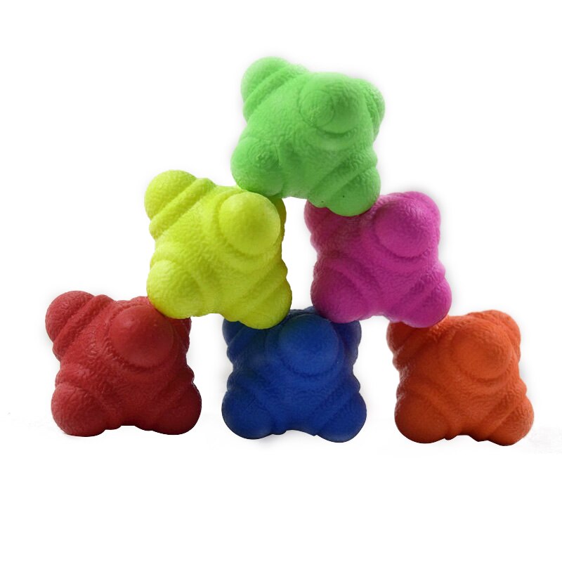 Bola de reação para treinamento hexagonal, bola de silicone para exercício físico, reflexo e coordenação, equipamento de treino, bola de reação, 1 peça