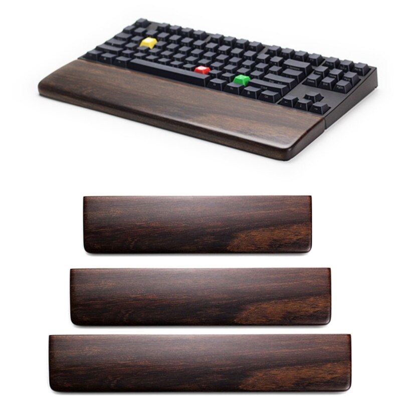 Ergonomic SandalWood Keyboard Wrist Pad Rest Support for Pain Relief &amp; Easy Typing for Office Gaming Computer Laptop Use D14 21