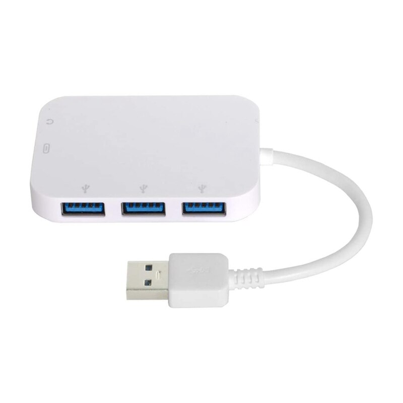 Usb 3.0 hub 5gbps usb3.0 para usb 3.0 3 portas hub fêmea & o 3.5mm & USB-C de energia para computador portátil