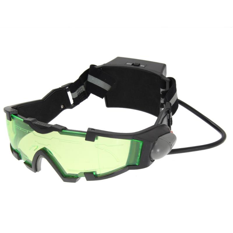 Adjustable Elastic Band Night Children Protection Glasses Cool GreenVision Goggles Glass Len Eye Shield With LED Hunt Accessory