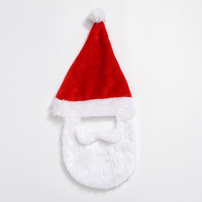 Père noël chapeau barbe joyeux noël décorations pour la maison bonne année déguisement fête ornements