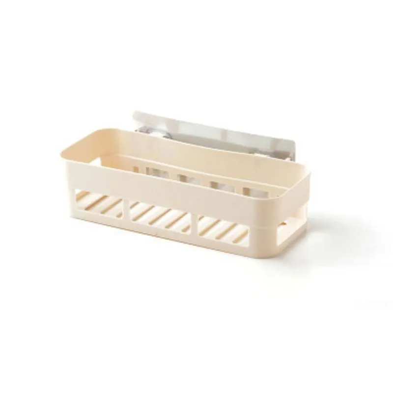 Bathroom Storage Rack Self Adhesive Shelf Kitchen Wall Corner Organizer Seasoning Bottles Holder Home Organization Accessories: Light Grey