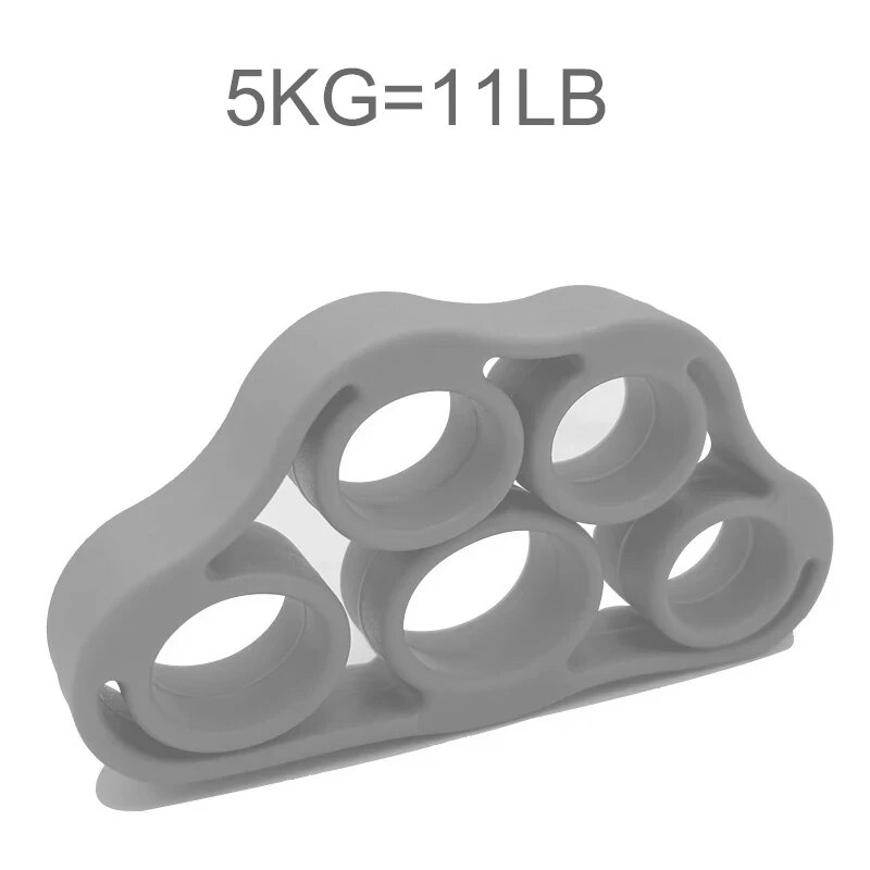 Silicone Finger Gripper Gym Hand Grip Resistance Band Wrist Stretcher Elastic Five Finger Expander Strength Trainer Exercise: Blue