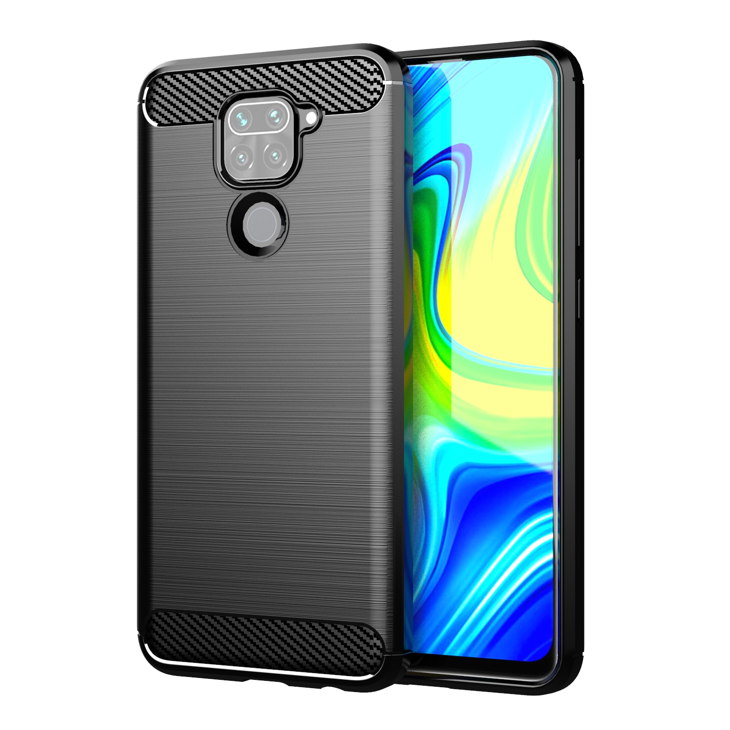 Carbon Fiber Case For Redmi Note 9 9t 9s 9pro max Soft Silicone Shockproof Phone Cover for xaomi redmi note9 4g 9 Pro: ABS / black