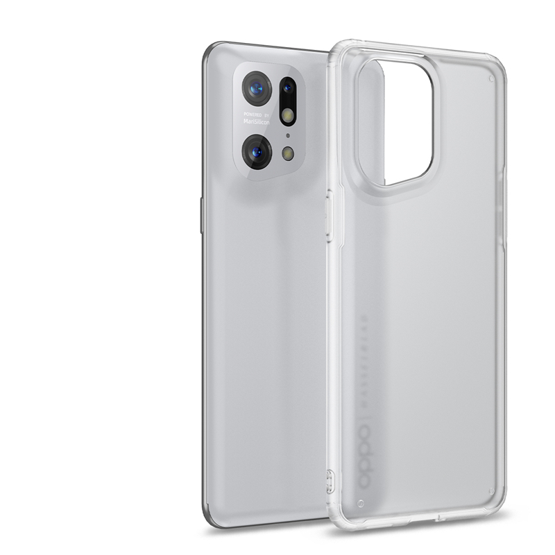 Funda Voor Oppo Vinden X5 Pro Case Stijlvolle Telefoon Cover Voor Oppo Vinden X5 Case Matte Transparant Hard Pc Siliconen schokbestendig Bumper: Oppo Find X5 / duidelijke