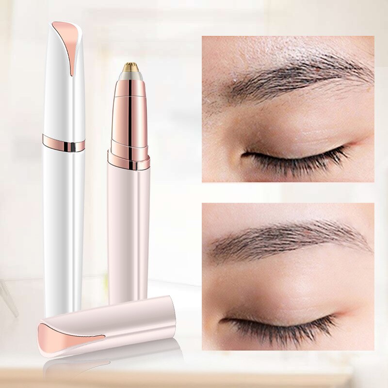 Tondeuse à sourcils sans douleur, stylo d&#39;épilation, rasoir, Mini batterie de coupe, épilateur Facial Portable pour femmes