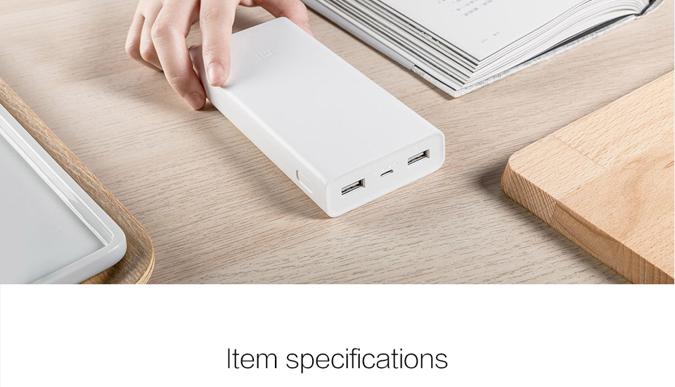 Xiaomi-carregador portátil, 20000mah, 2c, carregador portátil, suporta qc3.0, dual usb, minicarregador para telefones celulares