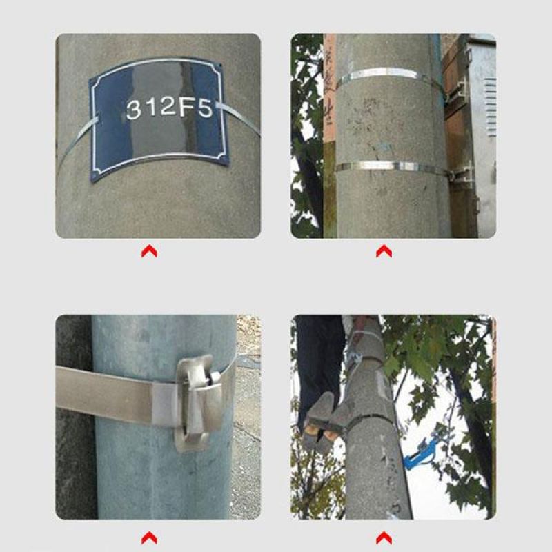 100PCS Multi-Purpose Locking Cable Metal Zip Ties Stainless Steel Cable Ties Locking Metal Zip-Exhaust Wrap Coated