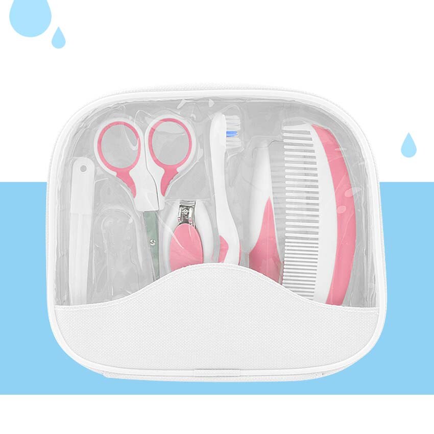 7 stks/set Baby Grooming Care Manicure Set Gezondheidszorg Kit Baby Dagelijks Verpleegkundige Gereedschap-7 pcs: Roze