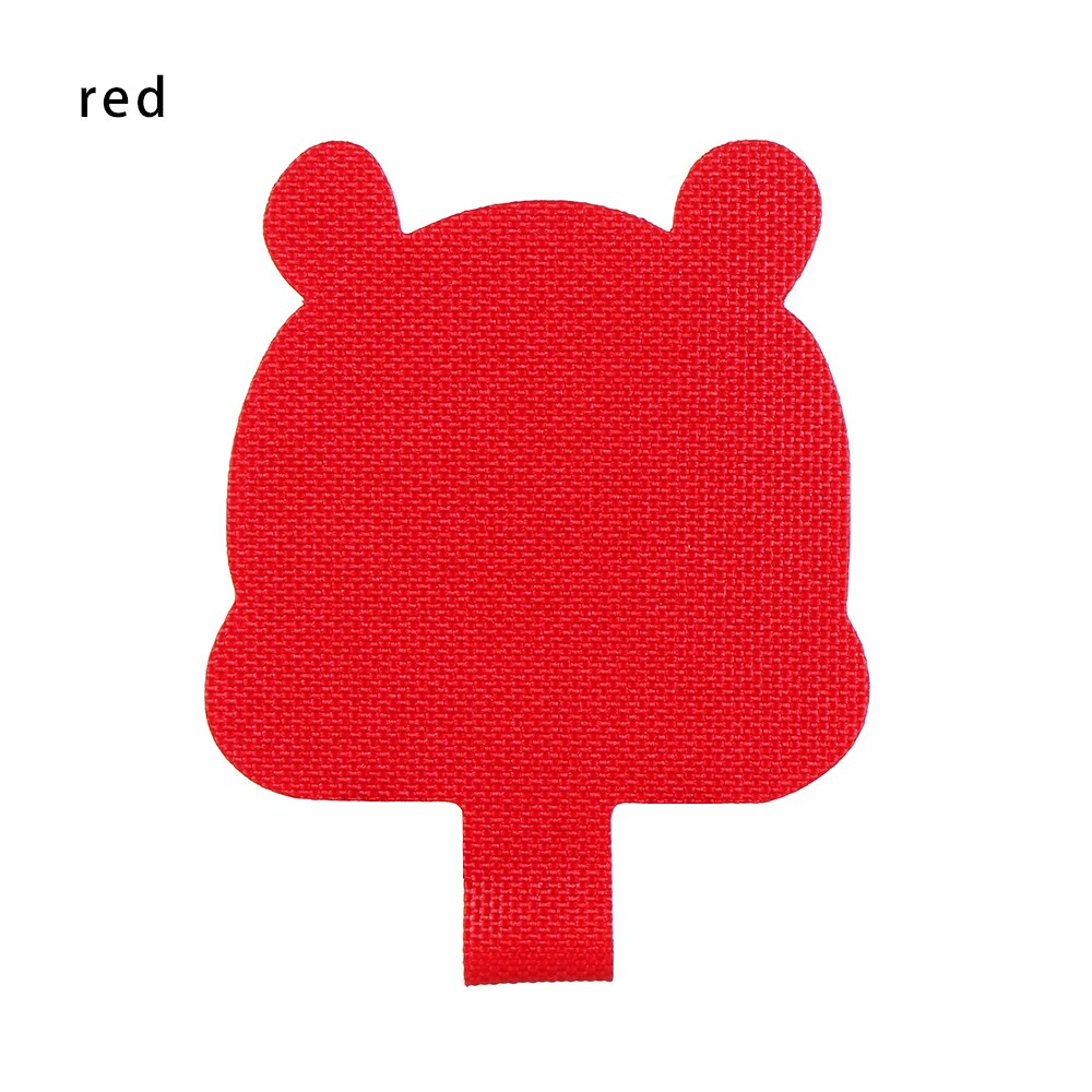 1Pc Universal Mobile Phone Lanyard Card Gasket Cute Bear shape Detachable Adjustable Necklace Clip Snap Cord Rope Patch: red