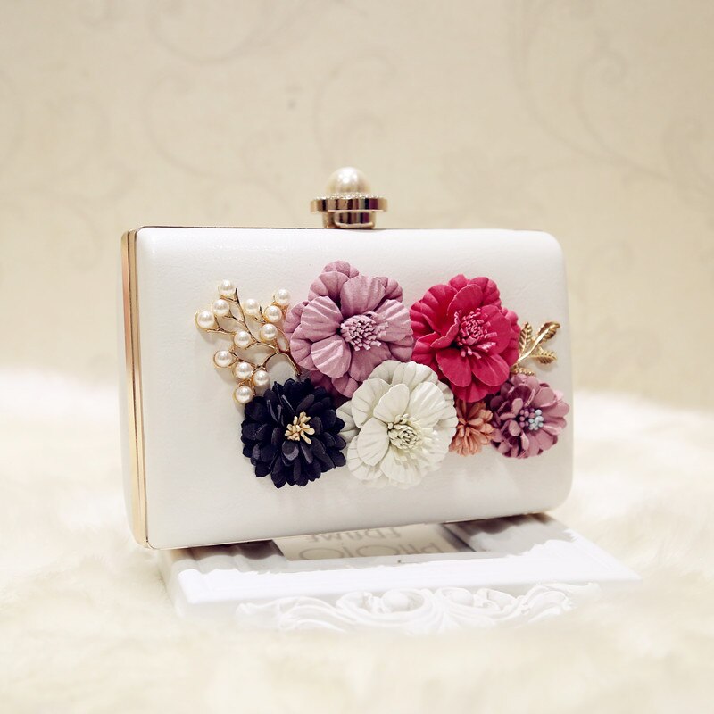 Luxus Handtaschen für Frauen Diamant Schulter Umhängetaschen Ketten Abend Klappen Damen Blume Kasten sperren Kupplung Geldbörse