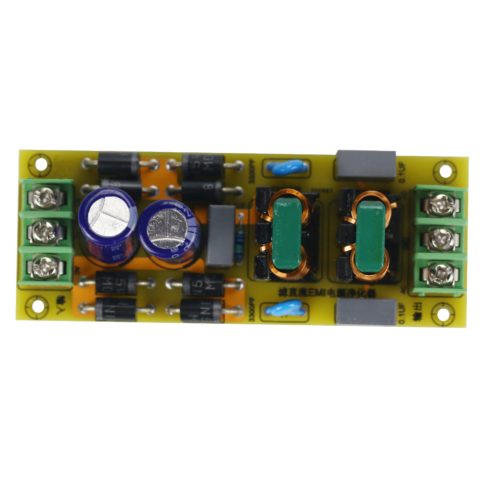 Filtre EMI hybride à deux étages de décodeur d'amplificateur 8A, filtre haute fréquence d'iem d'alimentation, Purification de puissance de composant de cc de filtre