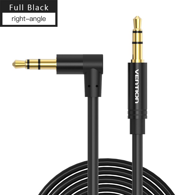 Vention Aux Cable 3.5mm to 3.5 mm Jack Audio Cable 90 Degree Angle Stereo Auxiliary Cord for Phone Car Speaker aux mp3 player: BAKB-T / 1.5m