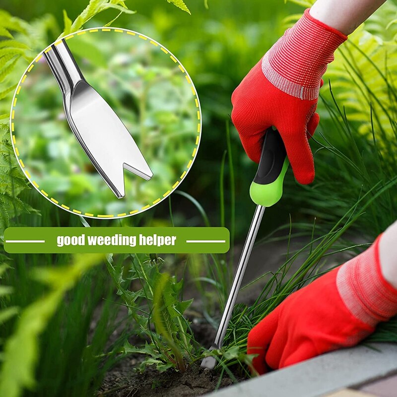 2 Pieces Hand Weeder Tool Garden Weeding Tool Weeder Tool , Stainless Steel Garden Lawn Transplant Gardening Plant Tool