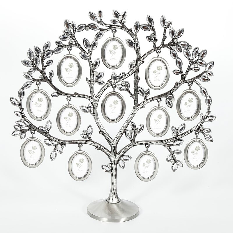 Porte-photo accrochable d'arbre familial | 30x30cm, support à 12 cadres, présentoir de Table, décoration de bureau, , directe: Default Title