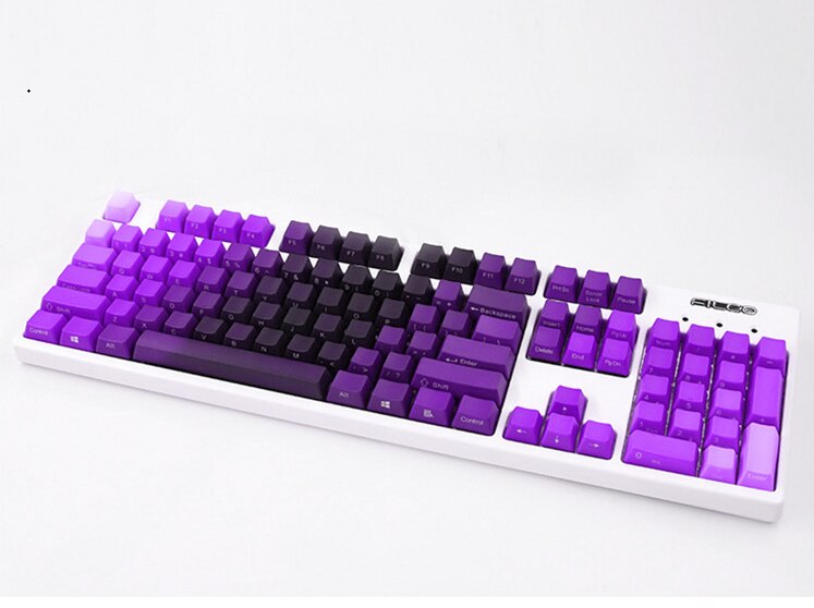 104-keys 5 Colors Gradient Keycaps PBT Standard OEM Profile Side Print Fruit Green Red Blue Purple for Cherry MX Switches