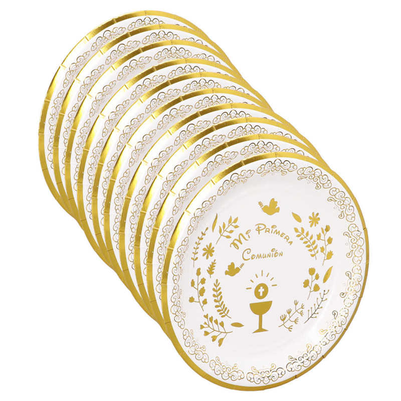 Disposable Food Plates Paper Plate Cut Proof for Picnic for Party