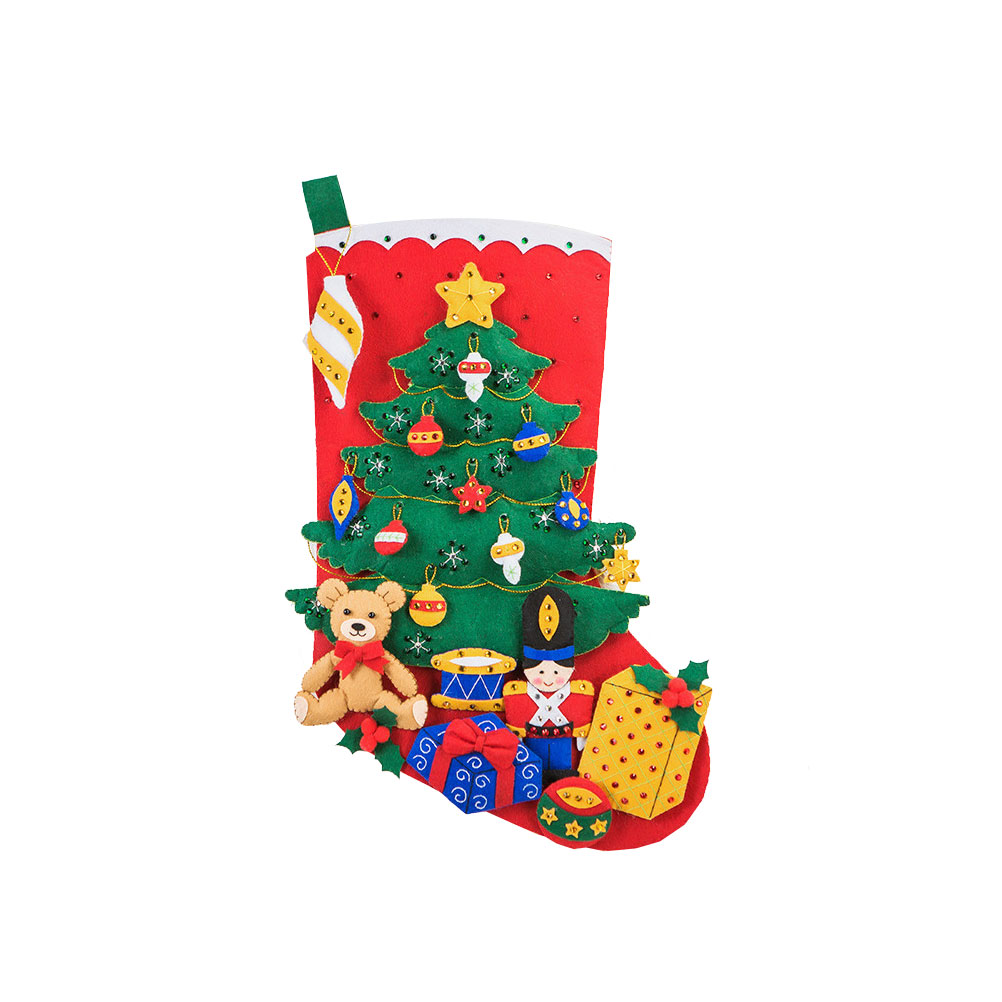 Handgemaakte Kerst Kous Maken Kit Diy Niet-geweven Stof Opknoping Tas Materialen Educatief Speelgoed